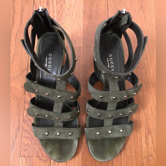 Gucci Suede Gladiator Sandals - Picture 5 of 6
